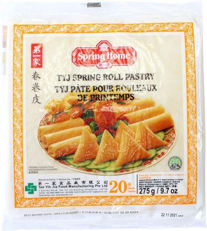 Tyj Spring Roll Pastry 8.5" 8.5" X 20pc