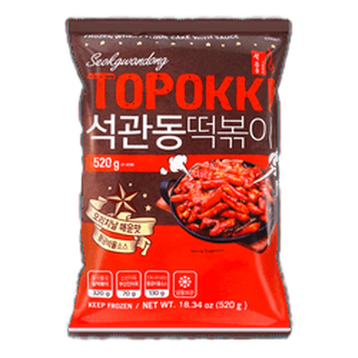 Orient Food 【Frozen】Topokki Wheat Cakes with Hot Sauce, 18.34oz